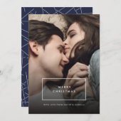 モダンSimplistic Photo Christmas Card シーズンカード (正面/裏面)