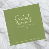 モダンSimply賛美 Moss Green Sermon Notes ノートブック