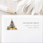 モダンSketchy Holiday Christmas Treeアドレス ラベル<br><div class="desc">これもし以上のカスタマイズが必要な場合は感じ、yellowfebstudio@gmail.comで自由にメッセージを送ってください。</div>