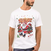 モダンSleight All Day Christmas Santa and Crew Tシャツ (正面)