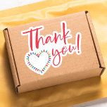 モダンSmall Business Christmasありがとう シール<br><div class="desc">小さなモダンビジネスのクリスマス感謝ステッカー</div>