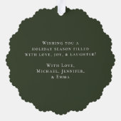 モダンSnowberry Greeneryのリース写真 オーナメントカード (裏面)