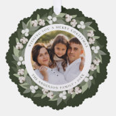 モダンSnowberry Greeneryのリース写真 オーナメントカード (正面)