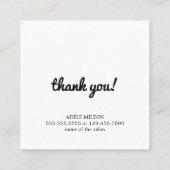 モダンSNS後を追のミニマル使い方 スクエア名刺 (裏面)