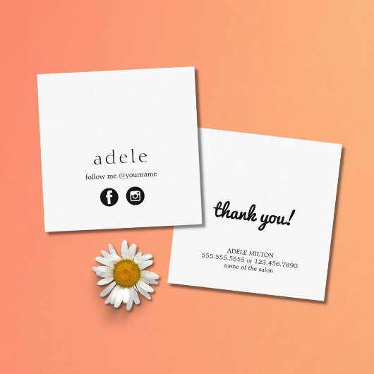 モダンSNS後を追のミニマル使い方 スクエア名刺