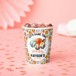 モダンSports Kids 2nd Birthdayパーティー 紙コップ