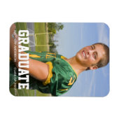 モダンSporty Graduation Announcement写真 マグネット (横)