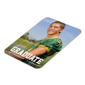 モダンSporty Graduation Announcement写真 マグネット (左側)