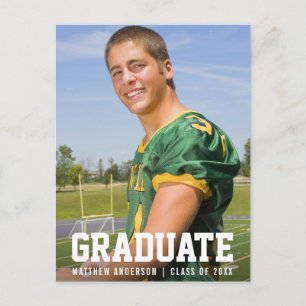 モダンSporty Graduation Party招待状写真 インビテーションポストカード