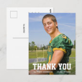 モダンSporty Graduation Thank You Photo ポストカード (正面/裏面)