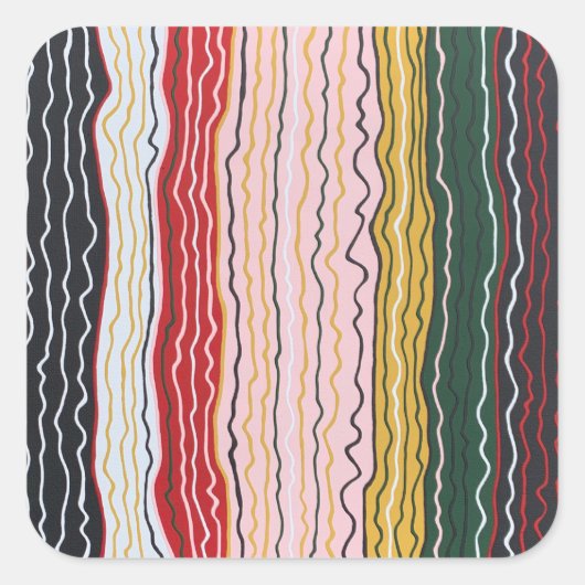 モダンSquiggles 2シール スクエアシール (正面)