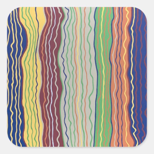 モダンSquiggles 3シール スクエアシール (正面)