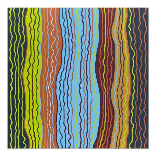 モダンSquiggles 4 Perfect Poster ポスター (正面)