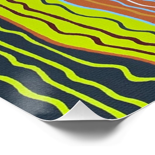 モダンSquiggles 4 Perfect Poster ポスター (コーナー)