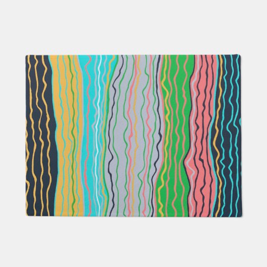 モダンSquiggles Doormat ドアマット (正面)