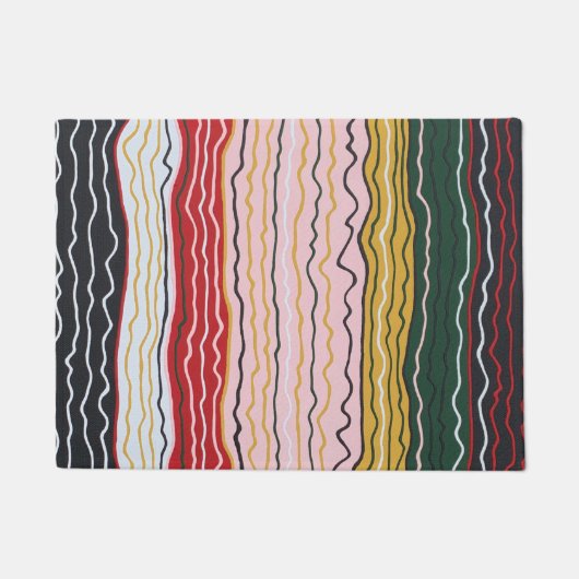 モダンSquiggles Doormat ドアマット (正面)