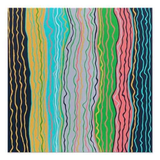 モダンSquiggles Perfect Poster ポスター (正面)