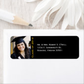 モダンStylist卒業カスタム写真の差出人住所 ラベル (インサイチュ)