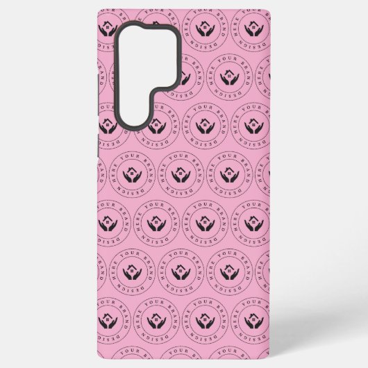 モダンstylist編集可能ロゴおよび文字 samsung galaxyケース (裏面)