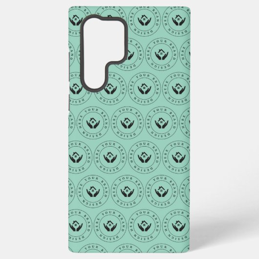 モダンstylist編集可能ロゴおよび文字 samsung galaxyケース (裏面)