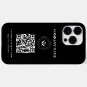 モダンstylist編集可能ロゴ | qrコードおよび文字 Case-Mate iPhoneケース (裏面 (横))