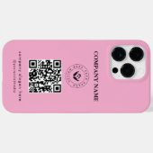 モダンstylist編集可能ロゴ | qrコードおよび文字 Case-Mate iPhoneケース (裏面 (横))