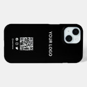 モダンstylist編集可能ロゴ | qrコードおよび文字 Case-Mate iPhoneケース (裏面 (横))