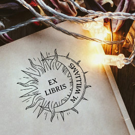 モダンSun & Moon Personal Libraryブックページ紙 ラバースタンプ