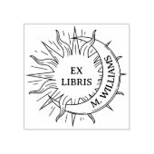 モダンSun & Moon Personal Libraryブックページ紙 ラバースタンプ (インプリント)