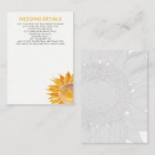 モダンSunFlower結婚のカード エンクロージャーカード (正面/裏面)