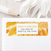 モダンSunFlower結婚の ラベル (インサイチュ)