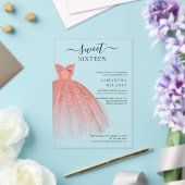 モダンSweet 16スクリプト誕生日 アクリル招待状 (インサイチュ (ウェディング))