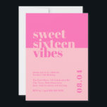 モダンSweet sixteenはっきりしたビベスピンク誕生日 招待状<br><div class="desc">お祝嬢さんか愛していた16歳の誕生日をスタイルで迎えるSweet sixteenビベスのピンク誕生日招待状!思い出モダンにはっきりした残るsweet sixteenパーティーのトーンを設定するには、この招待が最適な方法である。ピンク色の色合いと目を引くコンテンポラリーフォントでデザインされたこの招待は、若々しいエネルギーと興奮を醸し出し、あらゆるsweet sixteenお祝いに理想的な選択となっている。</div>