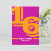 モダンSweet sixteen招待状 招待状 (スタンド正面)