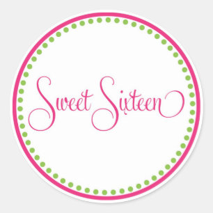 モダンSweet sixteen誕生会 ラウンドシール
