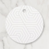 モダンSweet sixteen誕生日パーティメッセージカード フェイバータグ (裏面)