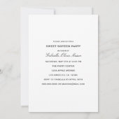 モダンSweet sixteen 招待状 (裏面)