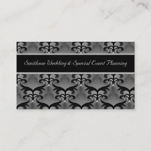 モダンSwirls名刺、ソフトグレー 名刺 (正面)