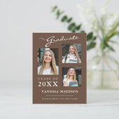 モダンTan Brown大学院の発表 ポストカード (スタンド正面)