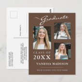 モダンTan Brown大学院の発表 ポストカード (正面/裏面)