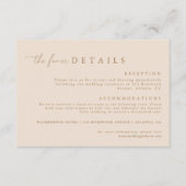 モダンTan Scriptの結婚詳細 エンクロージャーカード (正面)