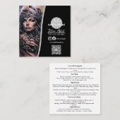 モダンtattoo artistビジネスアフターケア スクエア名刺 (正面/裏面)