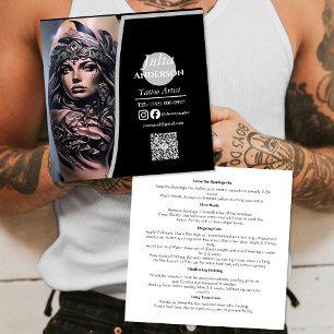 モダンtattoo artistビジネスアフターケア スクエア名刺