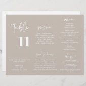 モダンTaupeのメ結婚ニュー・プログラム3つ折 (正面/裏面)