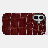 モダンTaupe Crocレザーテクスチャ Case-Mate iPhoneケース (裏面 (横))