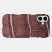 モダンTaupe Crocレザーテクスチャ Case-Mate iPhoneケース (裏面 (横))