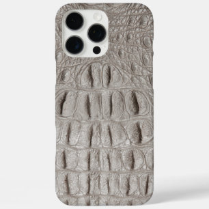 モダンTaupe Crocレザーテクスチャ iPhone 16 Pro Maxケース