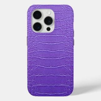 モダンTaupe Crocレザーテクスチャ iPhone 15 Proケース