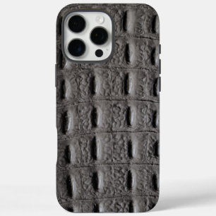 モダンTaupe Crocレザーテクスチャ iPhone 16 Pro Maxケース