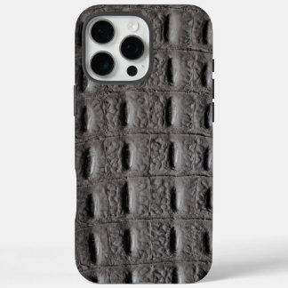 モダンTaupe Crocレザーテクスチャ iPhone 16 Pro Maxケース